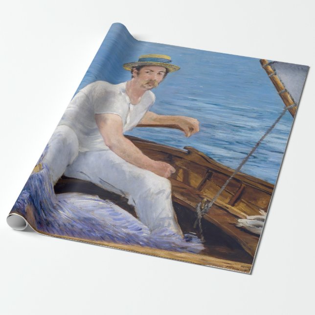 Papel De Presente Edouard Manet - Passeio de barco (Desenrolado)