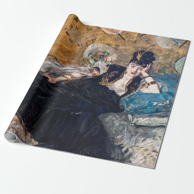 Papel De Presente Edouard Manet - Senhora com ventiladores (Desenrolado)