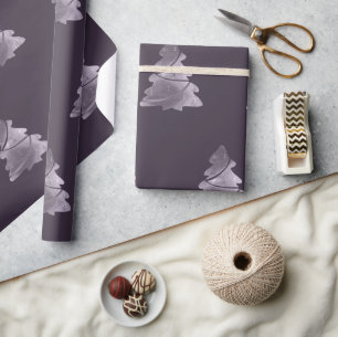 Papel De Presente Edulcorante de Árvore de Natal Roxo