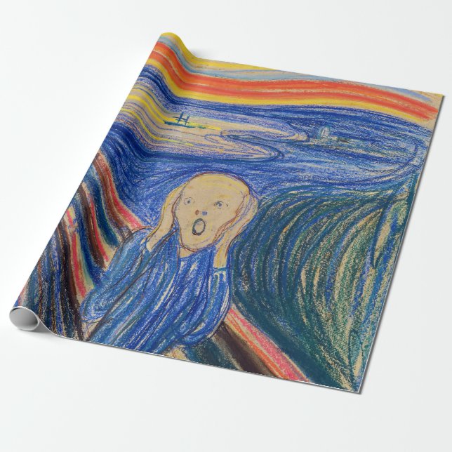 Papel De Presente Edvard Munch - O Gritar 1895 (Desenrolado)