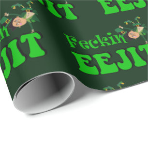 Papel De Presente eejit rude irlandês engraçado do feckin do insul