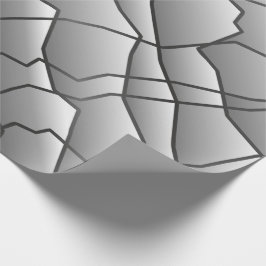 Papel De Presente Efeito Geométrico de Malhagem Monocromática