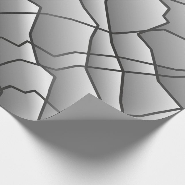 Papel De Presente Efeito Geométrico de Malhagem Monocromática (Ponta)