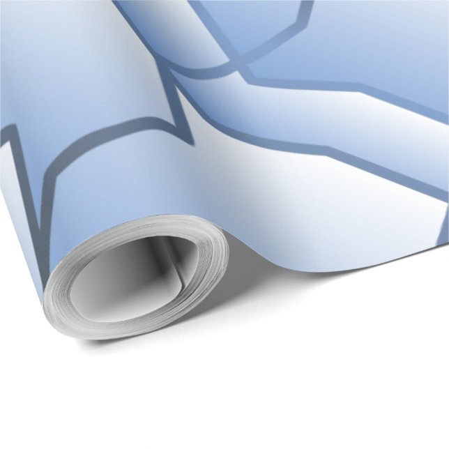 Papel De Presente Efeito Geométrico de Malhagem Monocromática (Ponta do rolo)