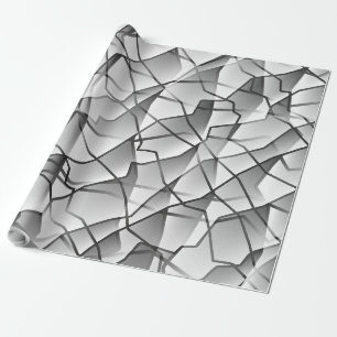 Papel De Presente Efeito Geométrico de Malhagem Monocromática Admiss
