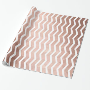Papel De Presente Efeito metálico cor-de-rosa - listras brancas