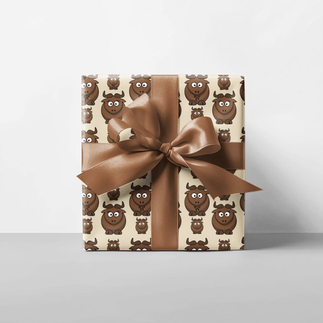 Papel De Presente Efetivos de Selvagens (Herd of Wildebeests Wrapping Paper)