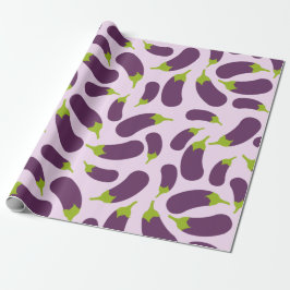 Papel De Presente EggPlant EggPlant Purple Vegetal Design