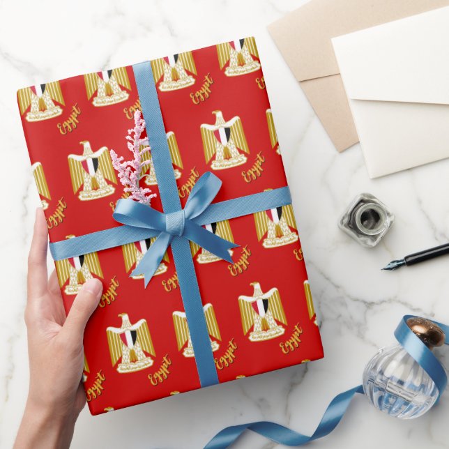 Papel De Presente Egito Oferece empacotamento, bandeira egípcia, emb (Presentear)