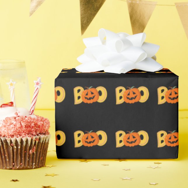 Papel De Presente Ei, Boo Bonitinho, Típica de Abóbora (Festa de aniversário)