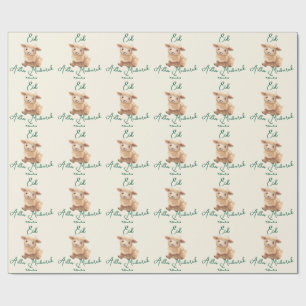 Papel De Presente Eid Al Adha Bege Cute Ovelha Jantar 