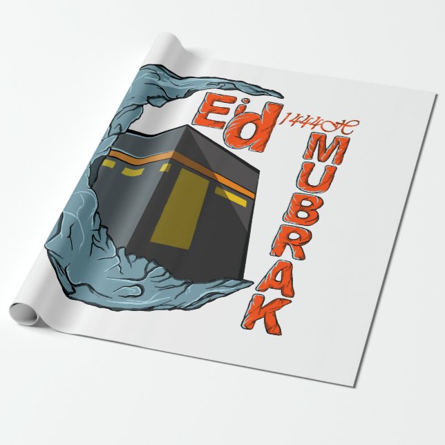 Papel De Presente Eid muçulmano (Desenrolado)