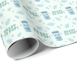 Papel De Presente Ela Está Pronta Para Aparecer Festa de Bebê Menino