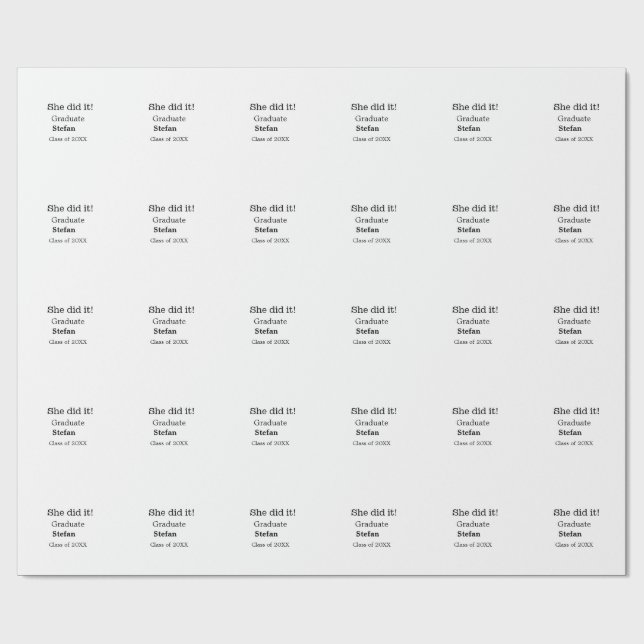 Papel De Presente Ela fez isso formando adicionar a classe de nome d (Aberto)