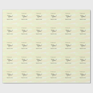 Papel De Presente Ele perguntou ela disse sim engajamento amarelo pa