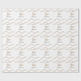 Papel De Presente Ele perguntou ela disse sim noivado simples minima