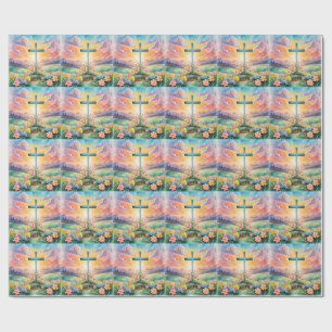 Papel De Presente Ele Ressuscitou, Arte em Aquarela