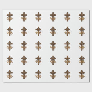 Papel De Presente Ele Ressuscitou Cruz Coroa de Espinhos Camiseta Cr