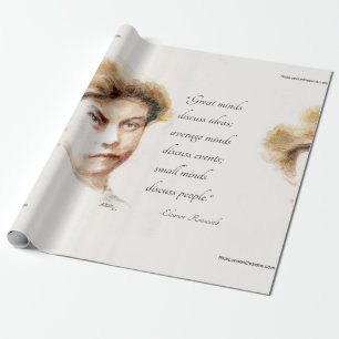 Papel De Presente Eleanor Roosevelt & Grandes Mentes Citação