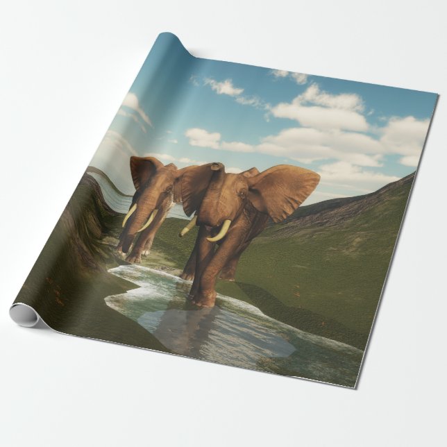 Papel De Presente Elefante (Desenrolado)