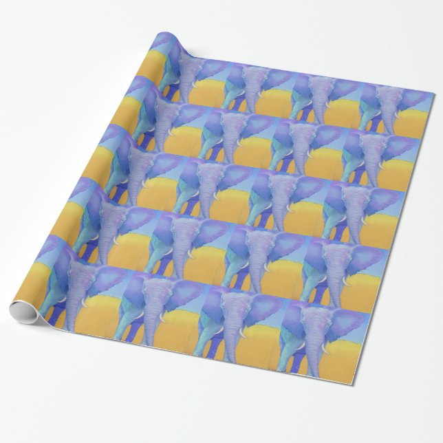 Papel De Presente Elefante africano (Desenrolado)