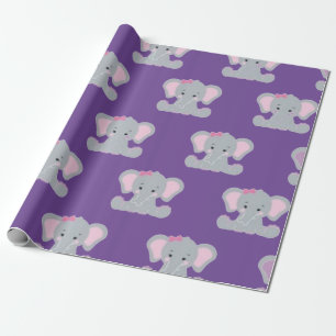 Papel De Presente Elefante cômodo impresso