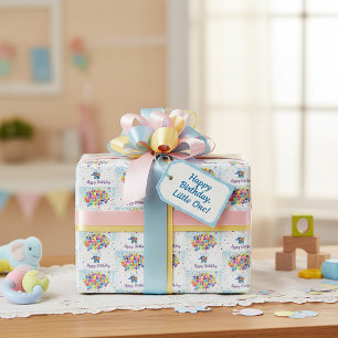 Papel De Presente Elefante de aniversário 