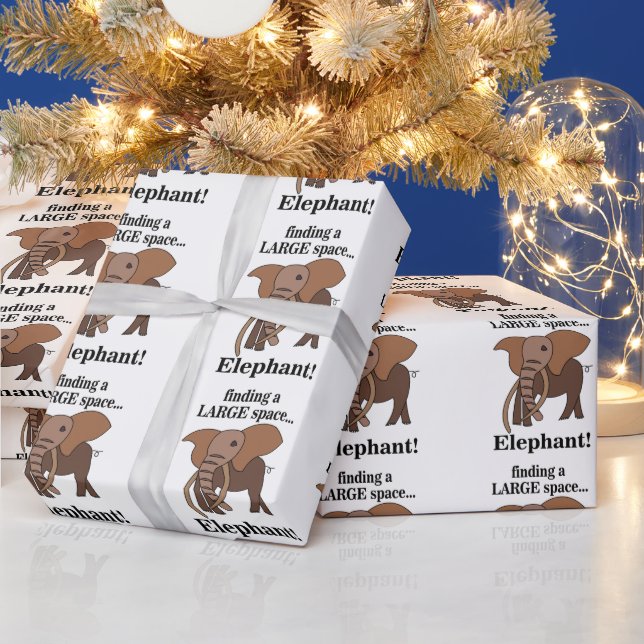 Papel De Presente Elefante Engraçado (Feriados)