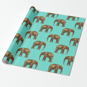 Papel De Presente Elefante Safari