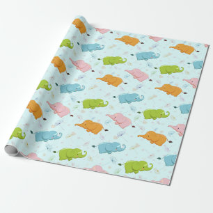 Papel De Presente Elefantes