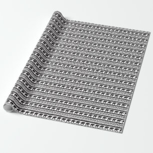Papel De Presente Elefantes, linhas, triângulos, sem costura decorat