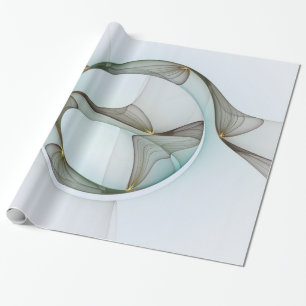 Papel De Presente Elegância Dourada abstrato Moderna Turquesa Brown