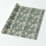 Papel de Presente Elegância Floral Atemporal<br><div class="desc">Embale seus presentes especiais com este papel de embrulho floral elegante e lindo, projetado para adicionar um toque de sofisticação a qualquer ocasião. Com delicadas flores marfim em um fundo verde-sage suave, este design combina charme clássico com uma estética moderna. Perfeito para casamentos, aniversários ou qualquer celebração que exija um...</div>