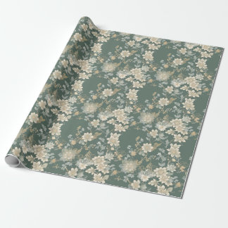 Papel de Presente Elegância Floral Atemporal