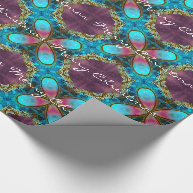 Papel De Presente Elegância moderna do Natal de Wasterfall (Ponta)