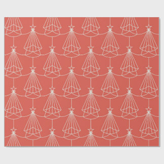 Papel De Presente Elegant Art Deco Christmas Tree Wrapping Paper