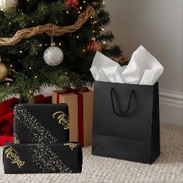 Papel De Presente Elegant Black Matte Wrapping Paper