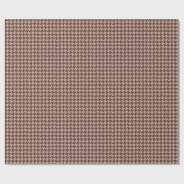 Papel De Presente Elegant Brown Houndstooth Classic Preppy Pattern