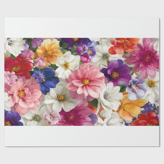 Papel De Presente Elegant Floral Mug – Botanical Flower Print Coffee (Aberto)