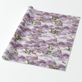 Papel De Presente Elegant Lavender Bloom Wrapping Paper Roll