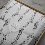Papel De Presente Elegant silhouette of leaves<br><div class="desc">This stylish collection in black and white tones with a silhouette of leaves looks minimalistic and elegant at the same time</div>
