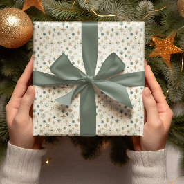 Papel De Presente Elegant Snowflake Christmas Wrapping Paper