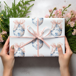 Papel De Presente Elegant Vintage Easter Egg Wrapping Paper