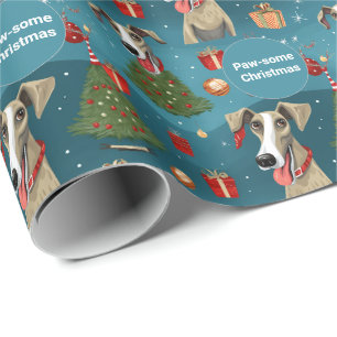 Papel De Presente 🎄 🎅 Elegante Azul com Bippetes