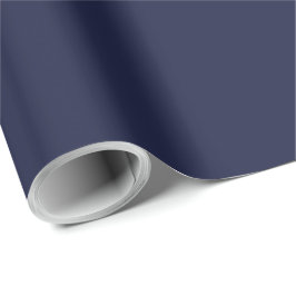 Papel De Presente Elegante Azul-Marinho Sólido Escuro