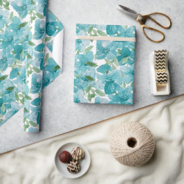 Papel De Presente Elegante Azul-Vidro-Vidro