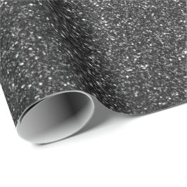Papel De Presente Elegante brilhante Profundo Cinza Negra Esmagadora