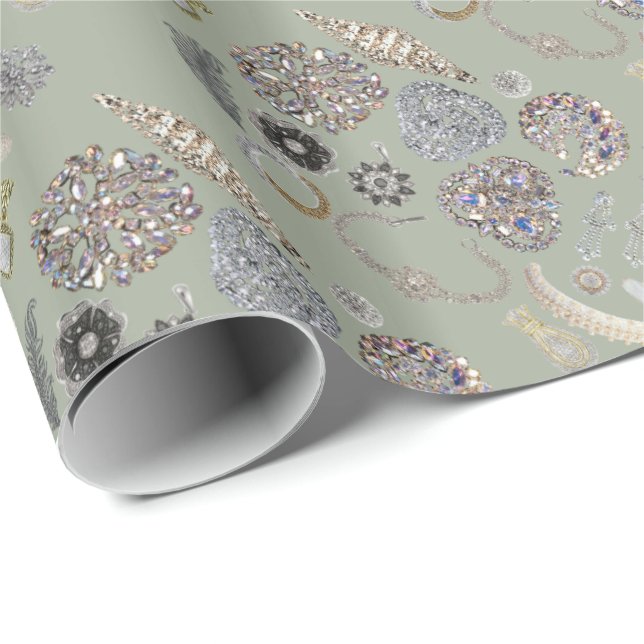 Papel De Presente Elegante Chic Chiny Glossy Wrappaper (Ponta do rolo)