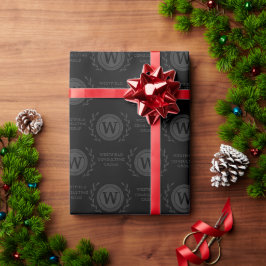 Papel de Presente Elegante com Monograma para Negó