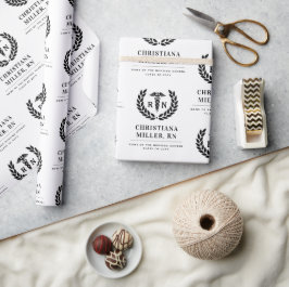 Papel De Presente Elegante de Graduação Escolar de Enfermagem Person